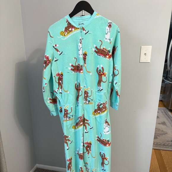 Nick & Nora One-Piece Pajama "Downhill Monkey" - Picture 2 of 5